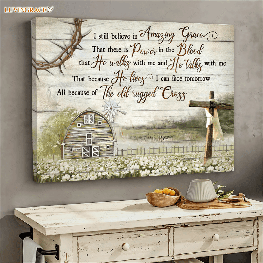 Barn And Flowers I Can Face Tomorrow Wall Art