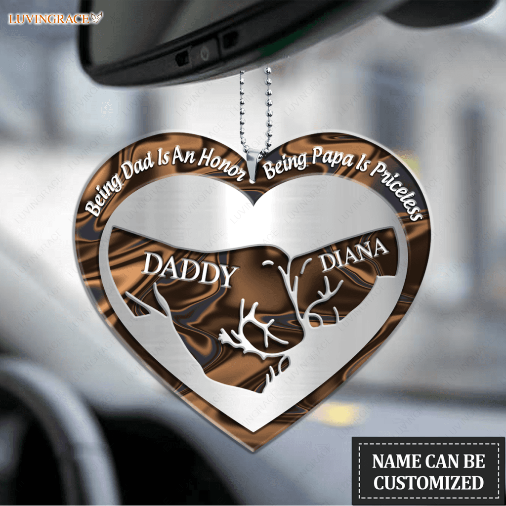 Being Dad Is An Honor Papa Priceless Personalized Ornament