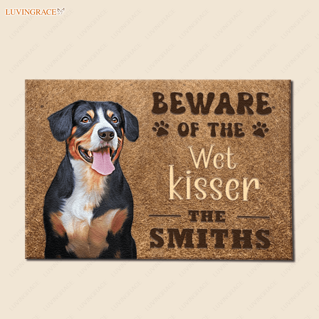 Beware Of The Wet Kisser - Personalized Custom Doormat