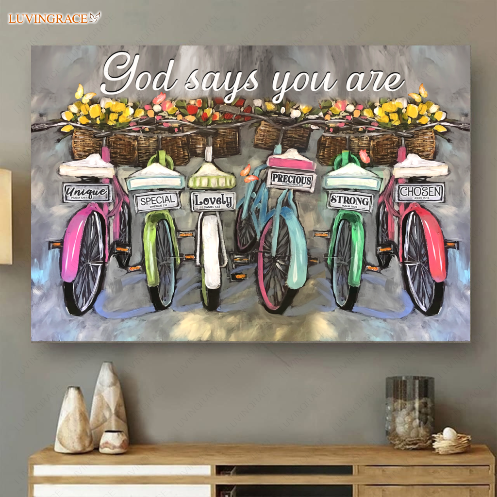 Bicycles God Says You Are Wall Art