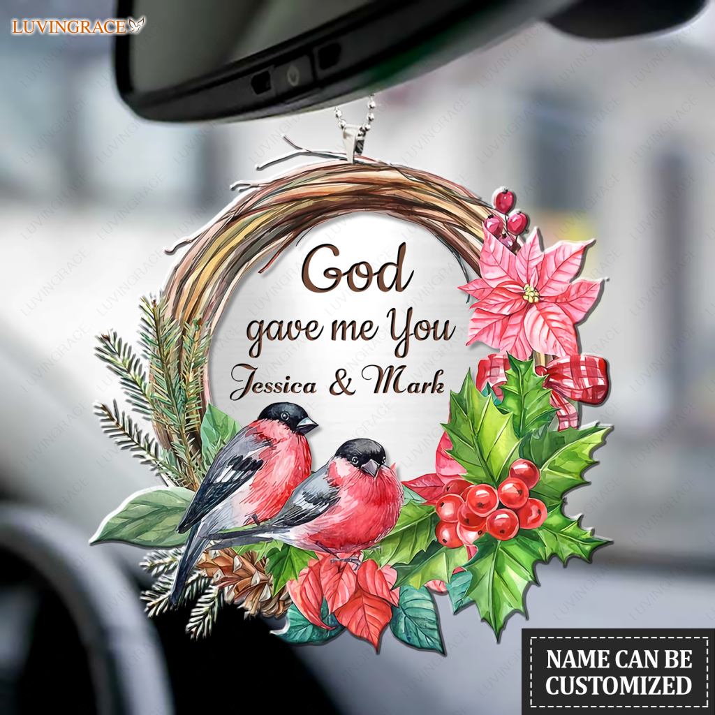 Bullfinch Bird Gift Of God Ornament For Couple And Family