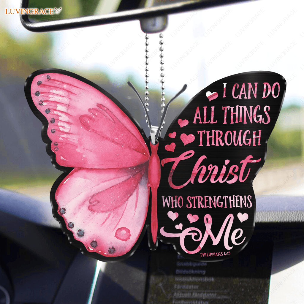 Butterfly I Can Do All Things Through Christ Ornament