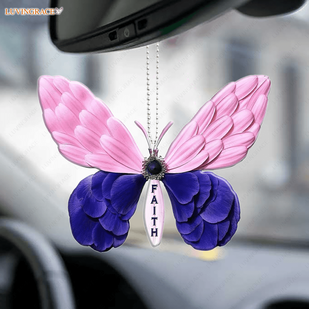 Butterfly Petal Flower Faith Ornament
