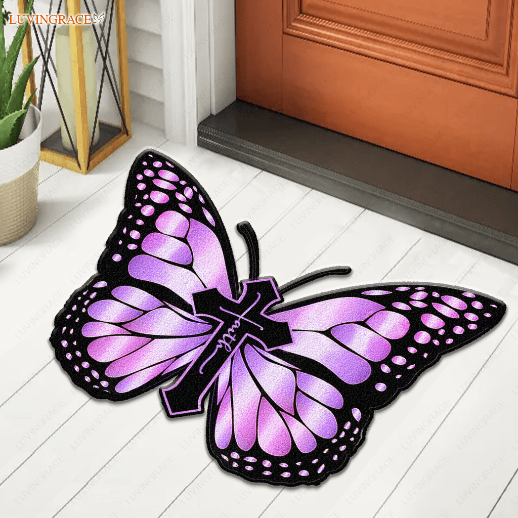 Butterfly Shape Faith Doormat