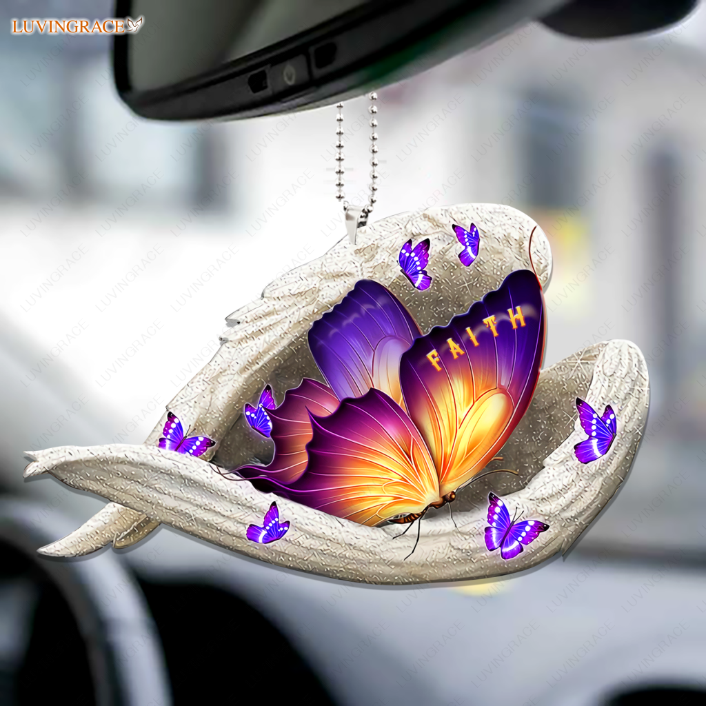 Butterfly Sleeping Angel Faith Ornament