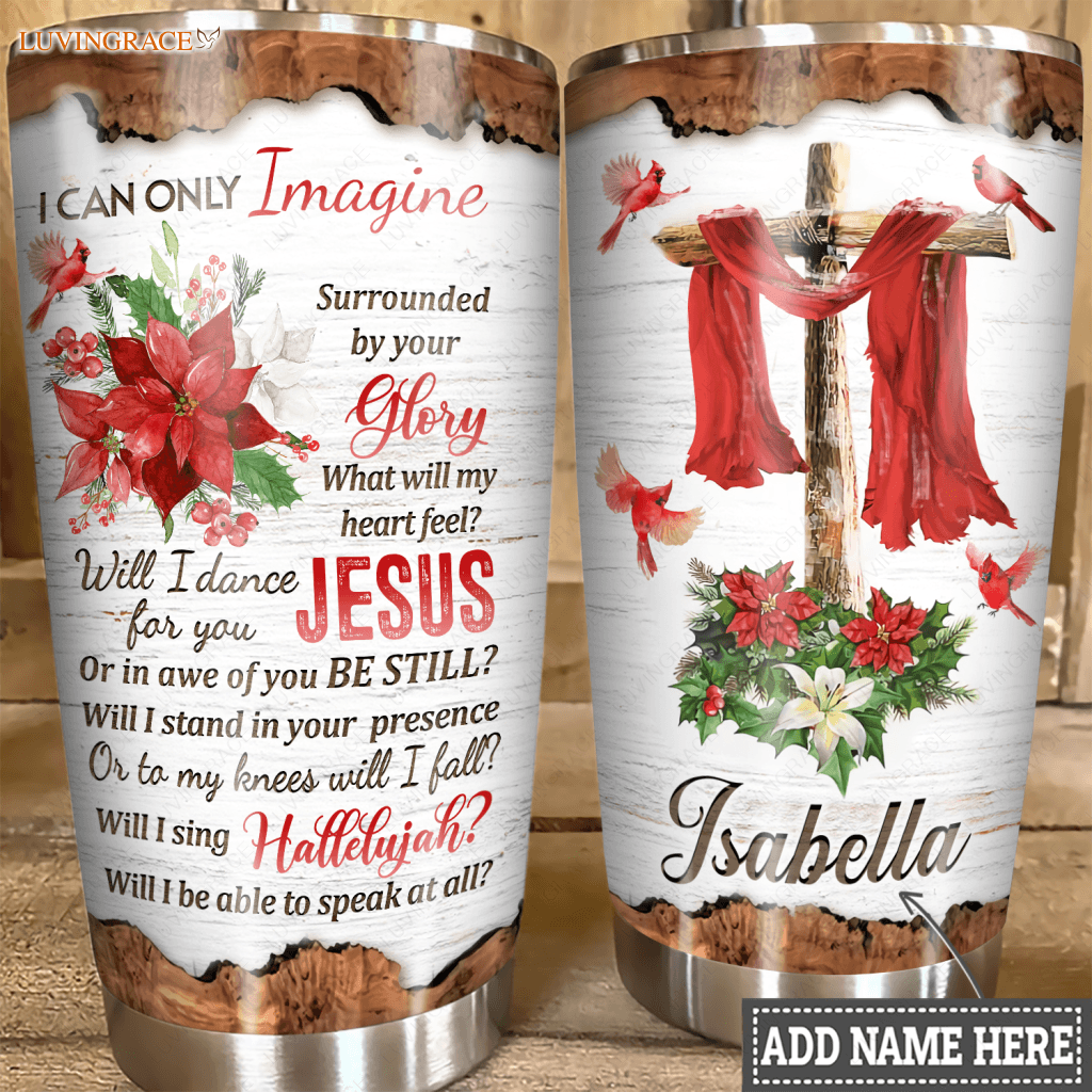 Cardinal And Cross By The Glory Personalized Tumbler