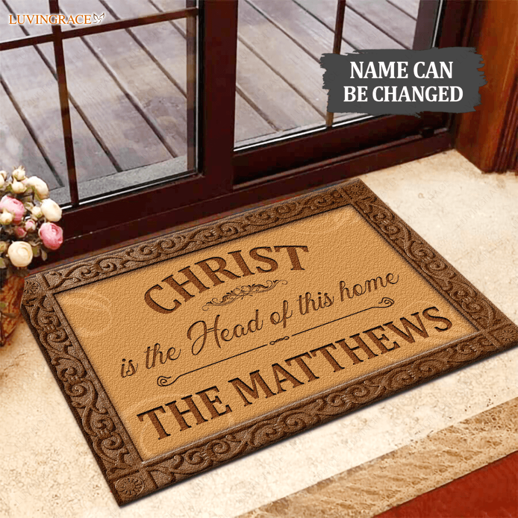 Christ Is The Head Of This Home Religious Doormat