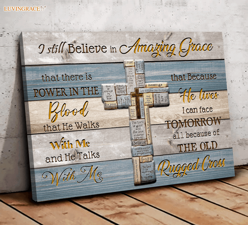 Christian Cross Amazing Grace Wall Art