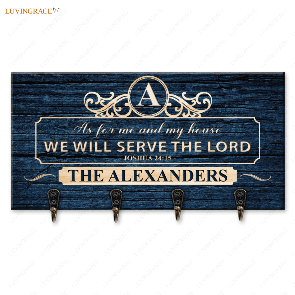 Christian Gifts Serve The Lord Personalized Key Hanger