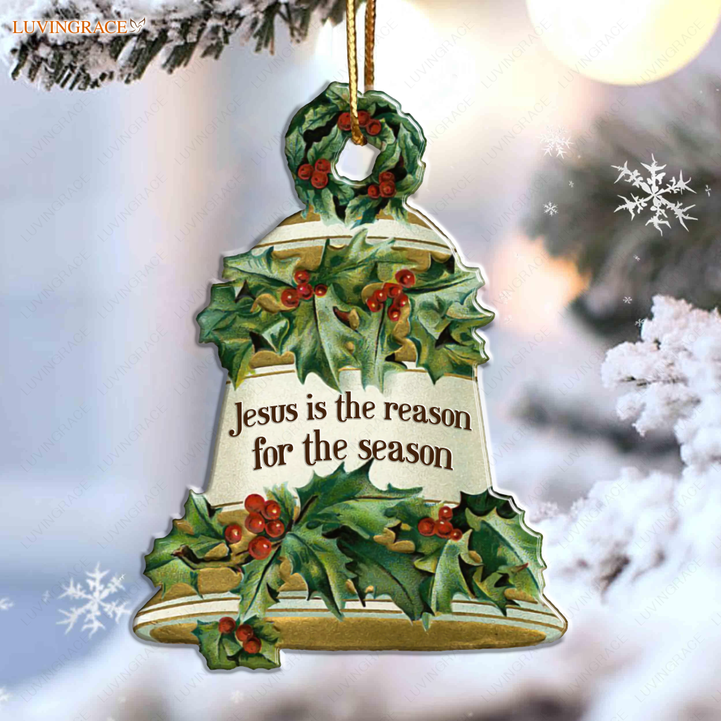 Christmas Bell Jesus Reason Season Ornament