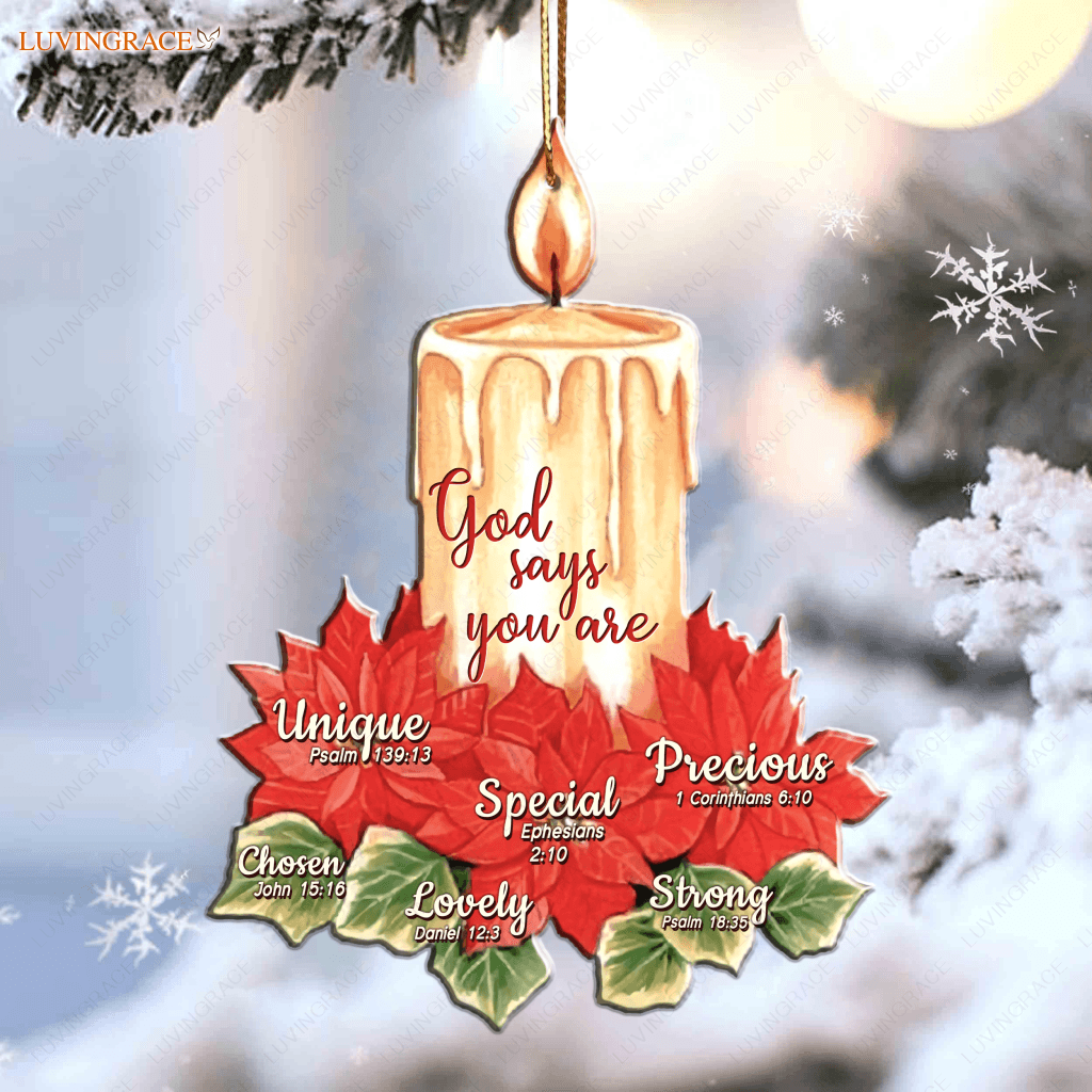 Christmas Candle God Says You Are Ornament
