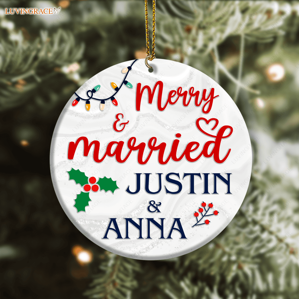 Married best sale couple ornament