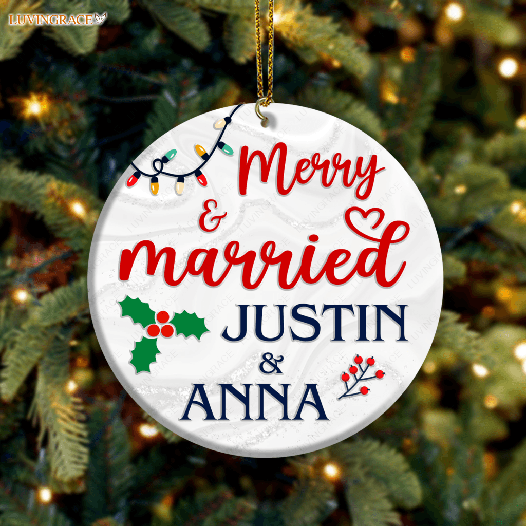 Married couple christmas ornament deals