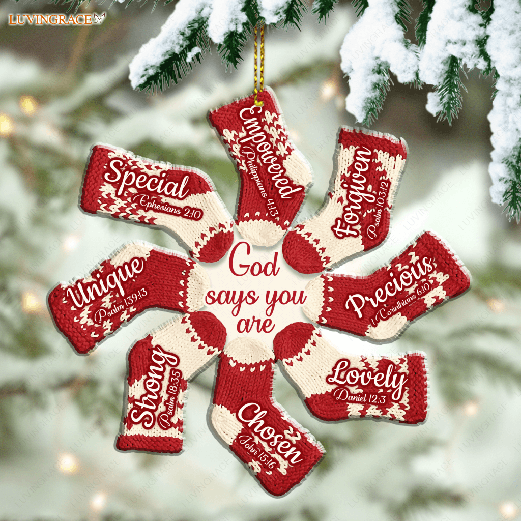 Christmas Stockings God Says You Are Ornament