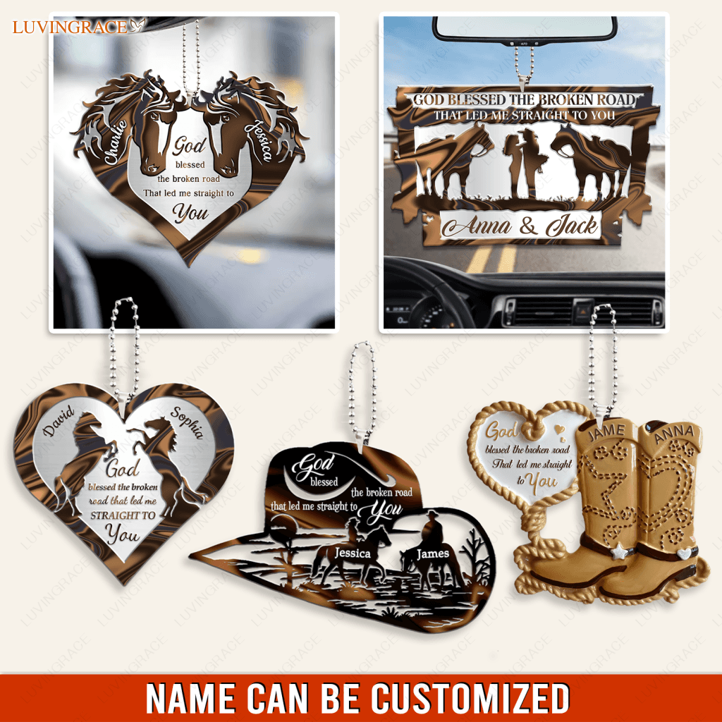 Collection Of Horse Couple Personalized Ornament