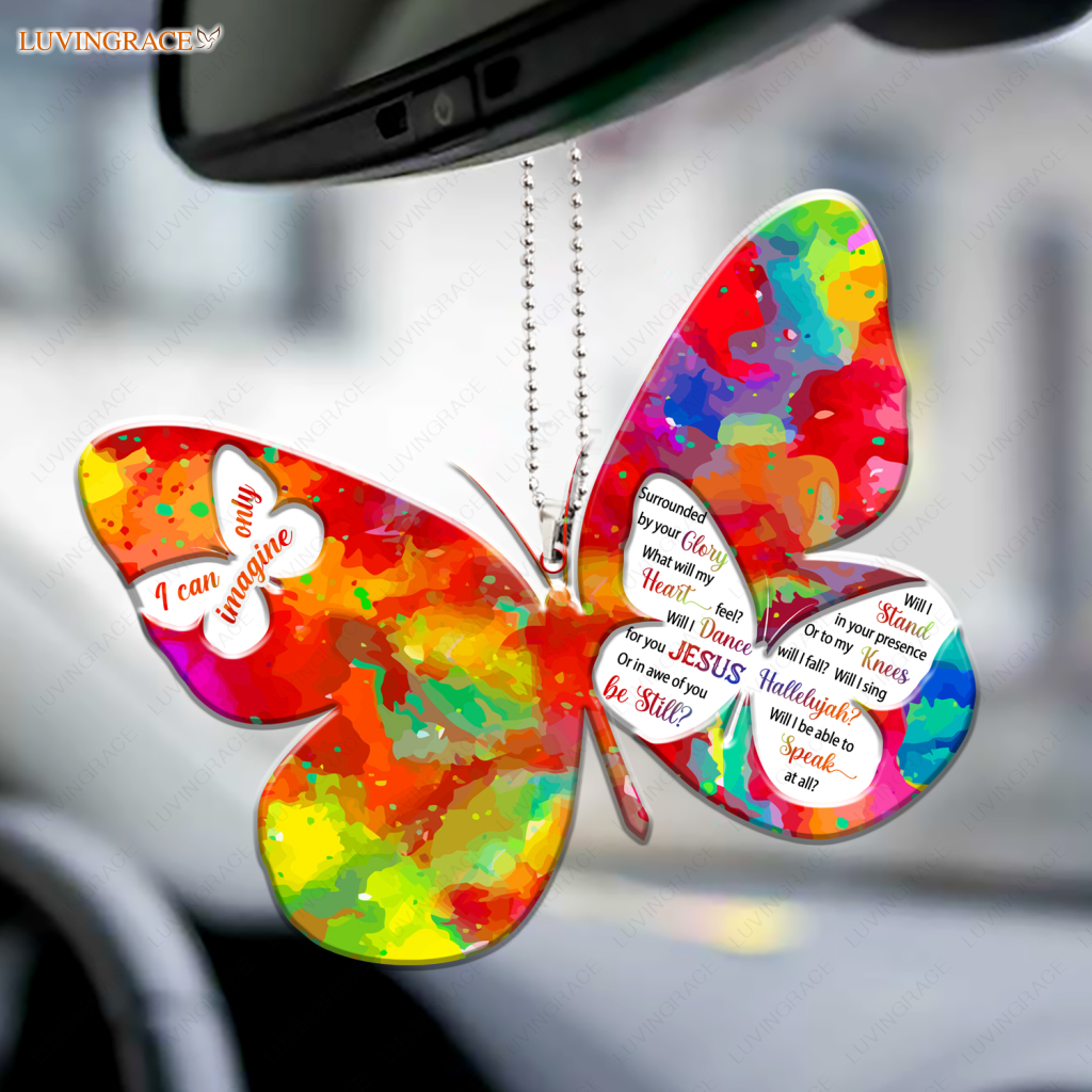 Colorful Butterfly Surrounded By The Glory Ornament