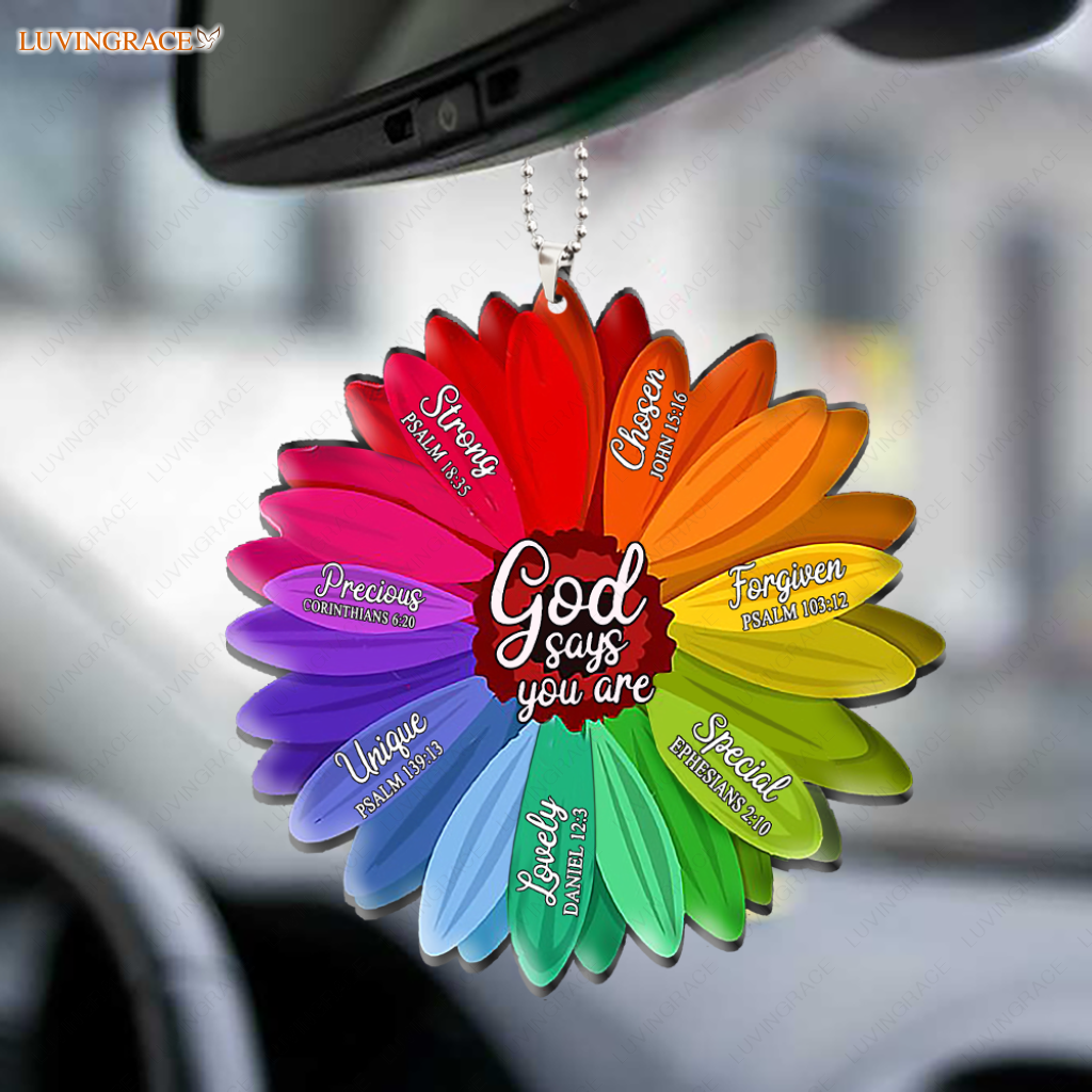 Colorful Flower God Says You Are Ornament