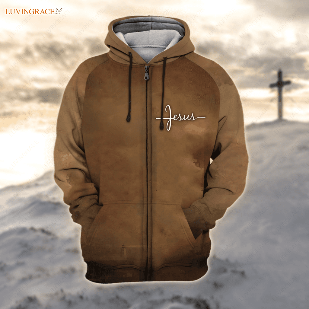 Cross Jesus Lion Way Maker Miracle Worker Hoodie / S