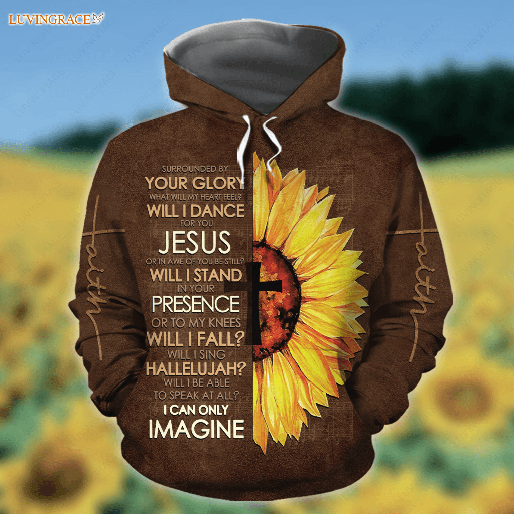 Cross Sunflower Surrounded By The Glory Hoodie / S