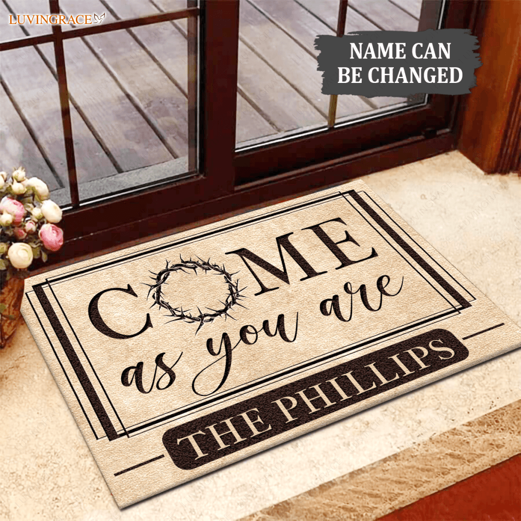 Crown Of Thorns Personalized Doormat