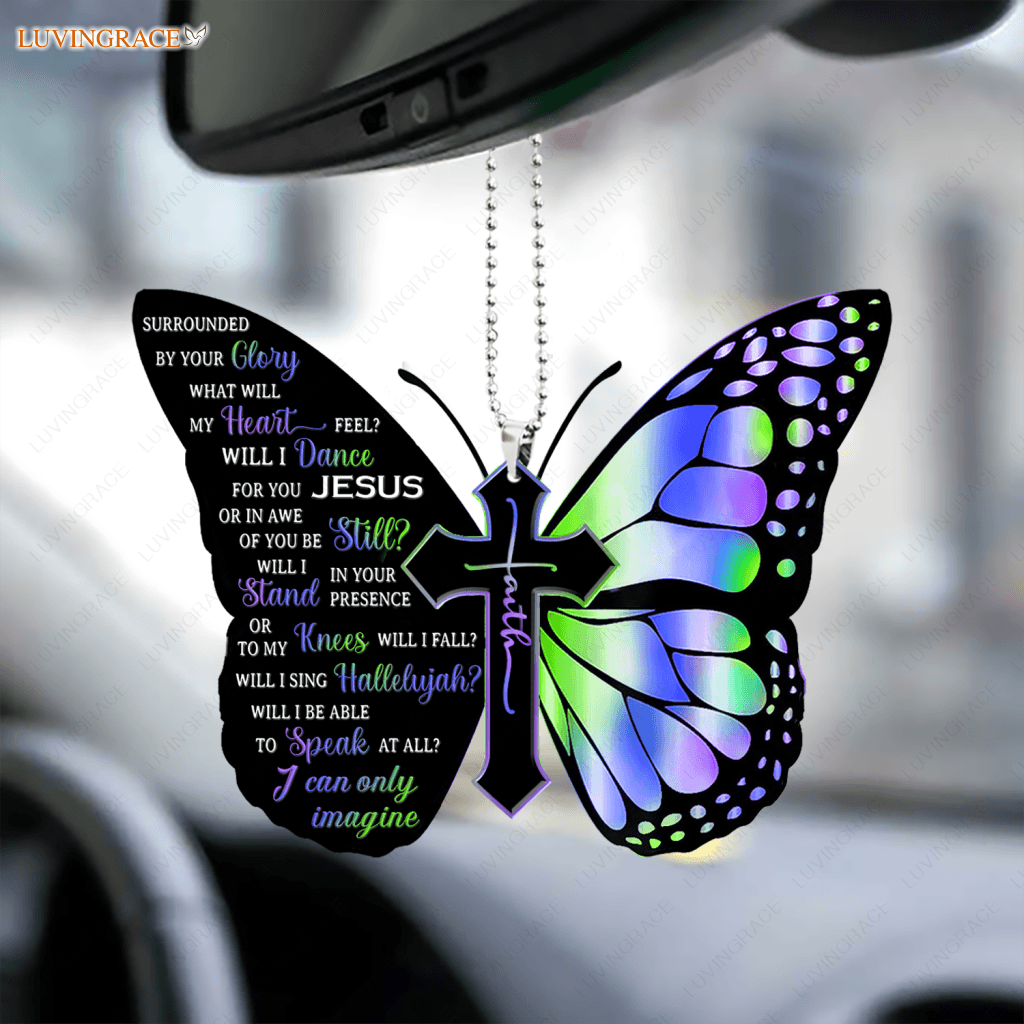 Dance For Jesus Butterfly Cross Faith Ornament