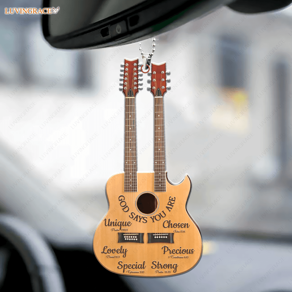 Double Neck Acoustic Guitar God Says You Are Ornament