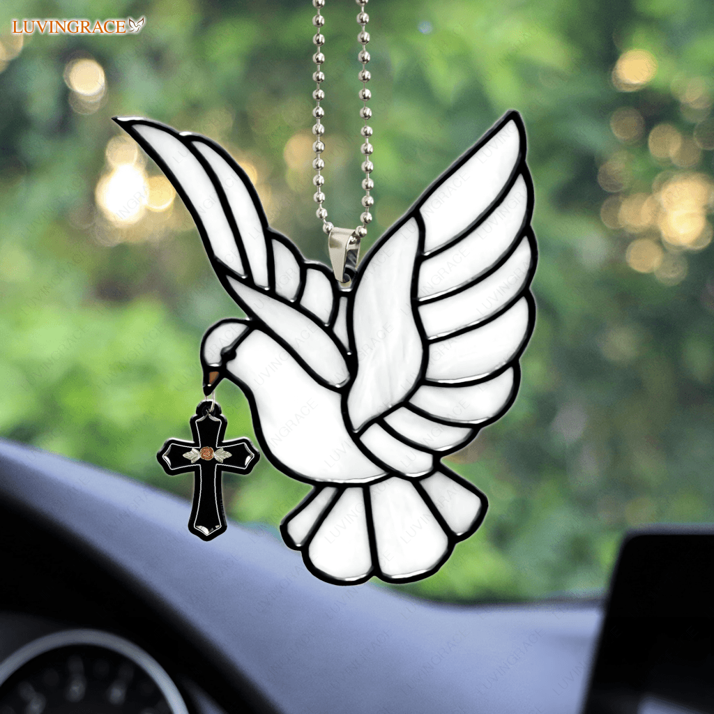 Dove Cross Catcher Car Hanging Ornament