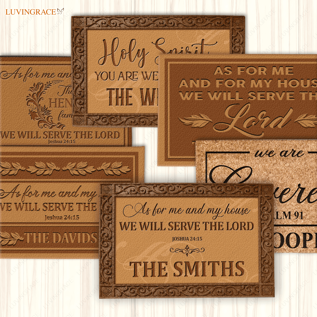 Elegant Brown Collection Of Personalized Doormat