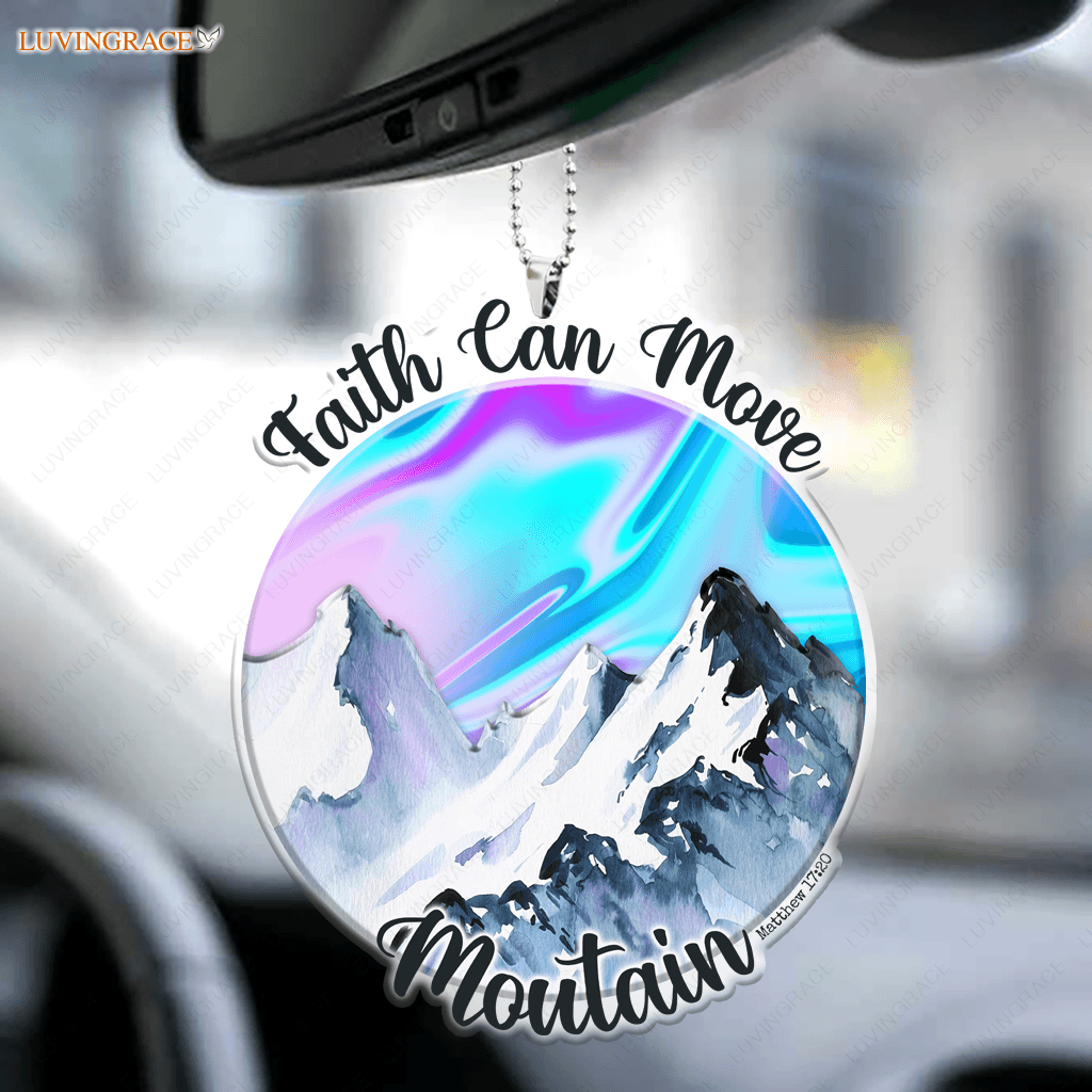 Faith Can Move Mountain Hologram Ornament