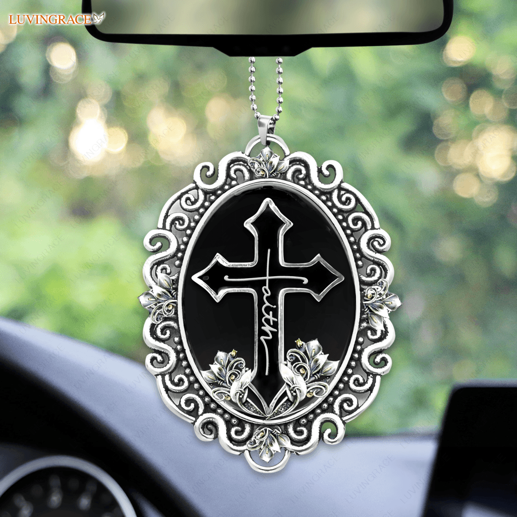Faith Metal Cross Ornament