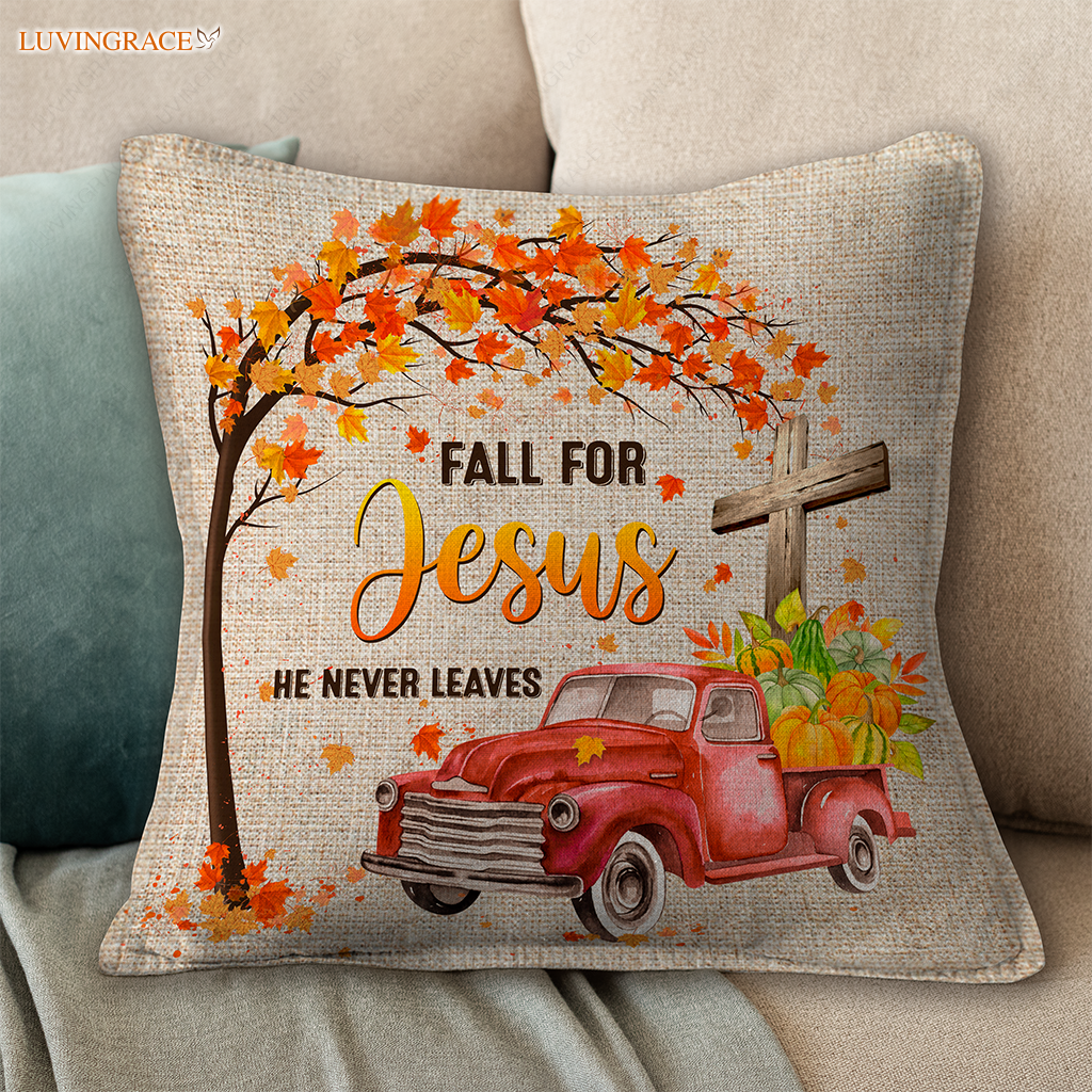 Fall For Jesus Square Pillow