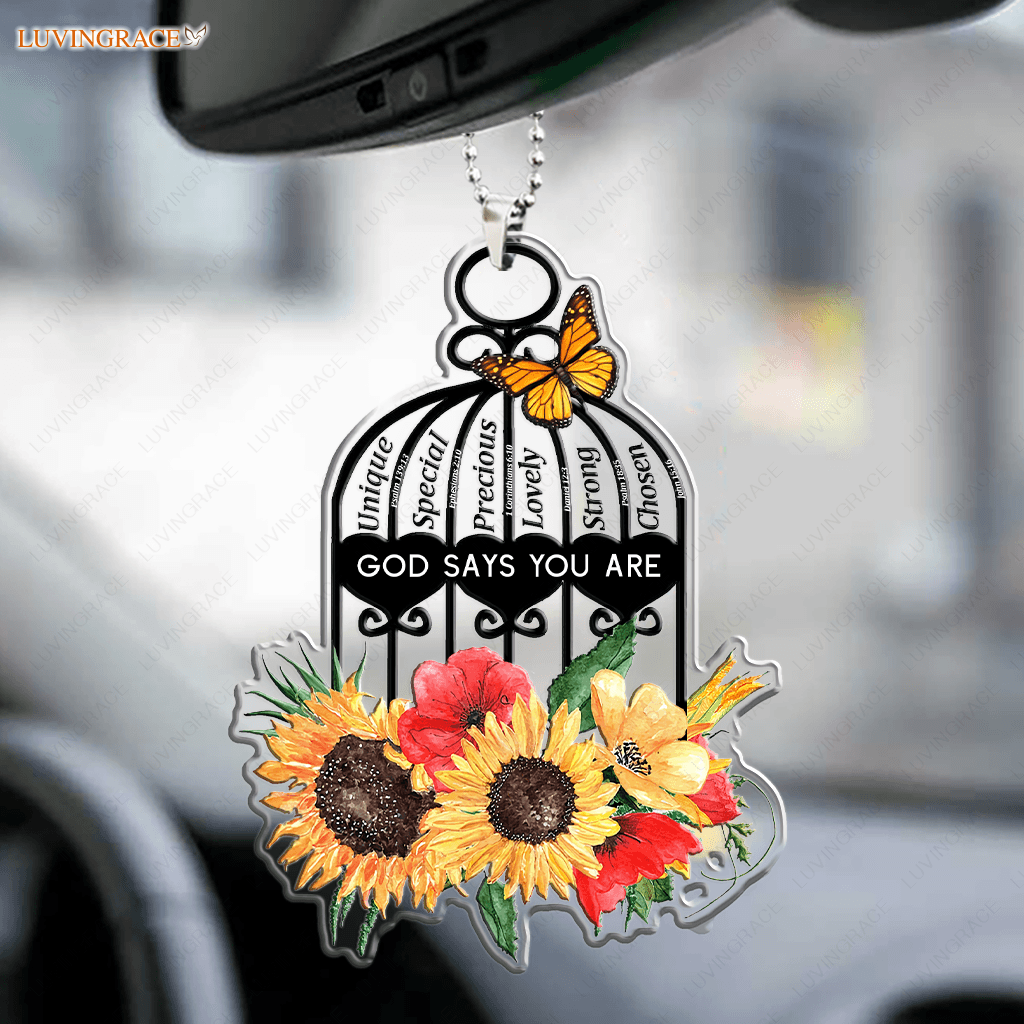 Floral Birdcage God Says You Are Ornament