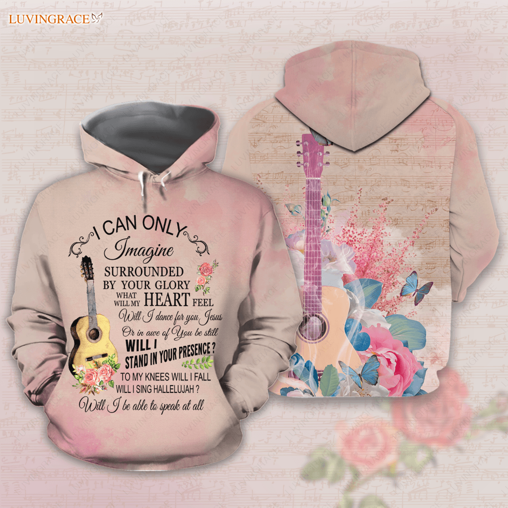 Floral Guitar Surrounded By The Glory Hoodie / S