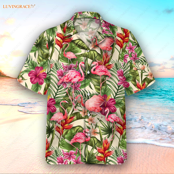 Floral Seamless Pattern With Plumeria And Hibiscus Hawaiian Shirt