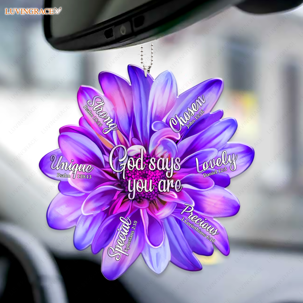 Flower In Purple God Says You Are Ornament