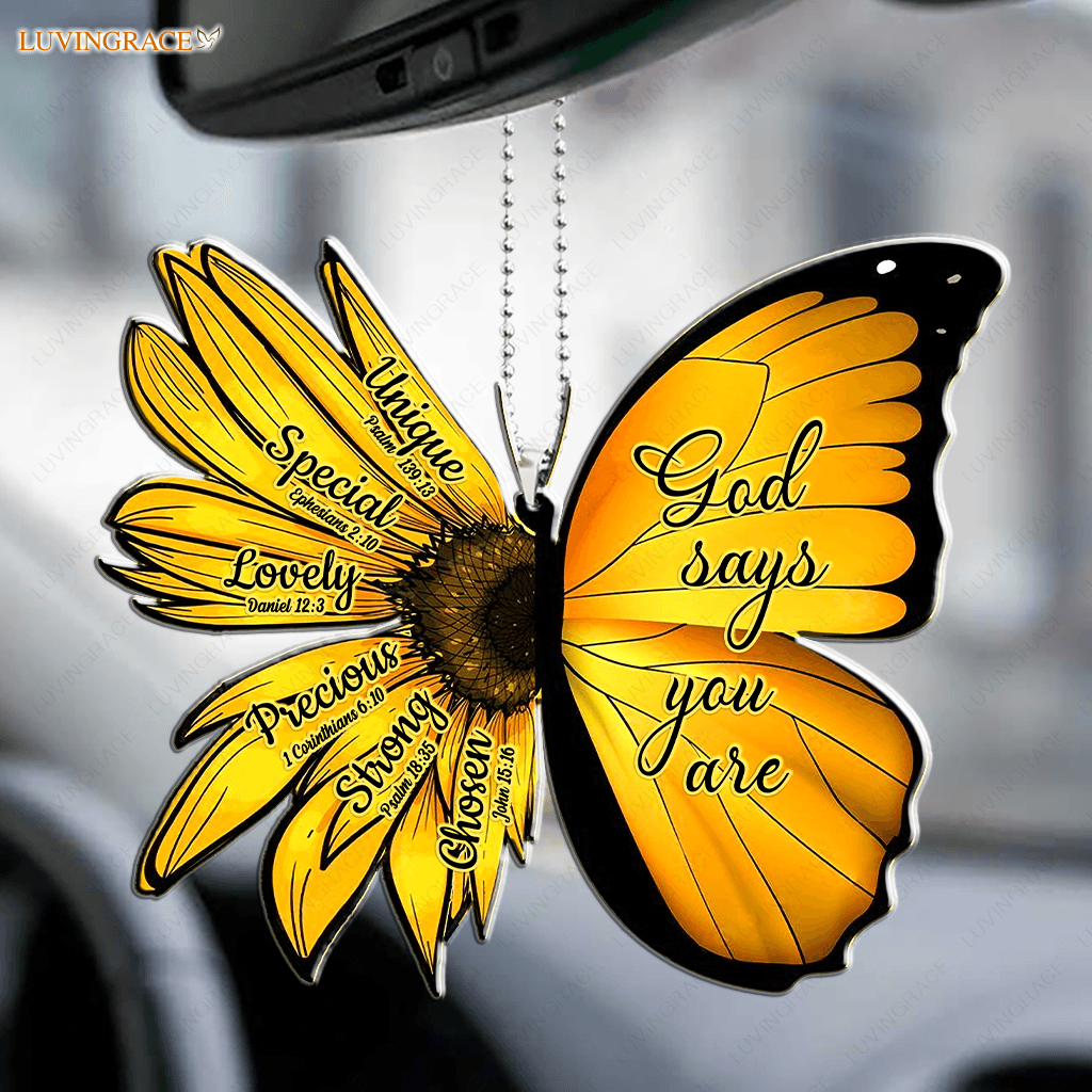 Flower Wings Butterfly God Says You Are Ornament