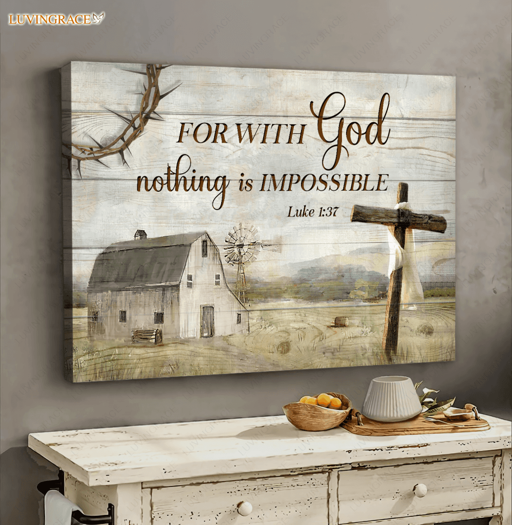 For With God Wall Art