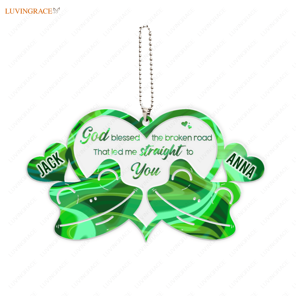 Frog Couple God Blessed Personalized Ornament
