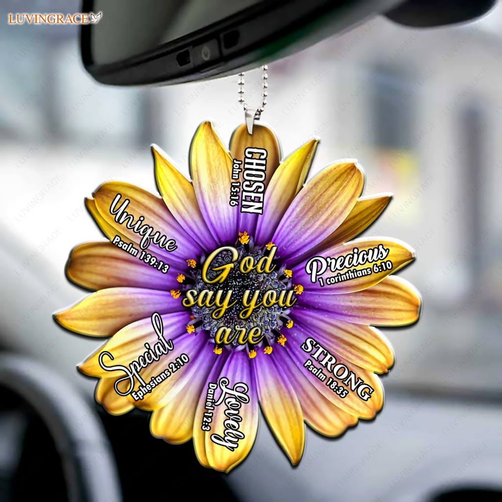Gold Daisy God Says You Are Ornament