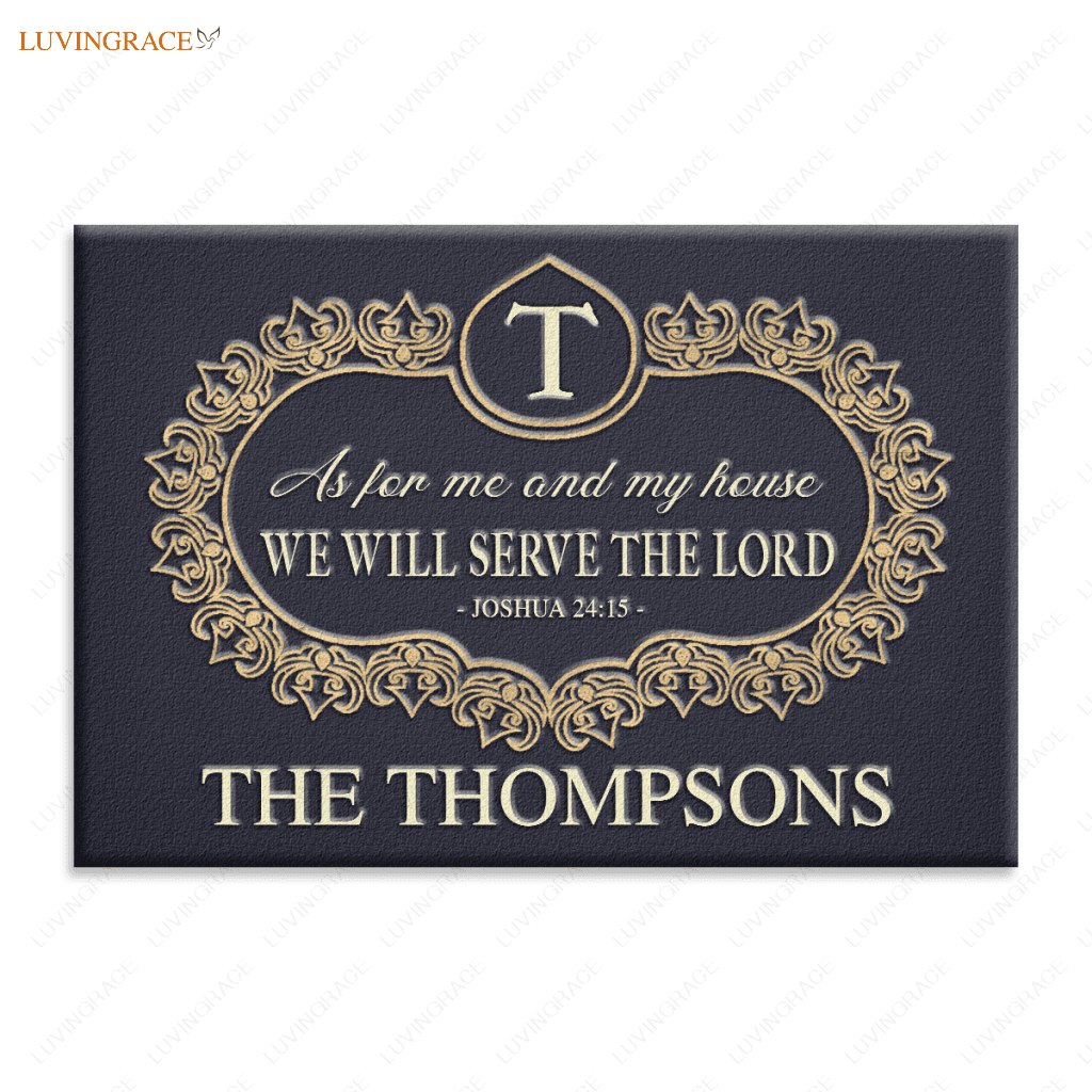 Graceful Template Serve The Lord Personalized Doormat