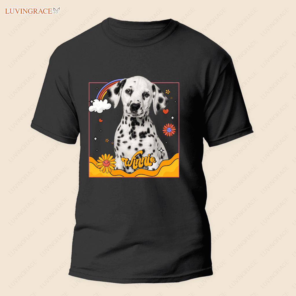 Groovy Shirt Custom Pet Portrait For Owner - Personalized Unisex T-Shirt