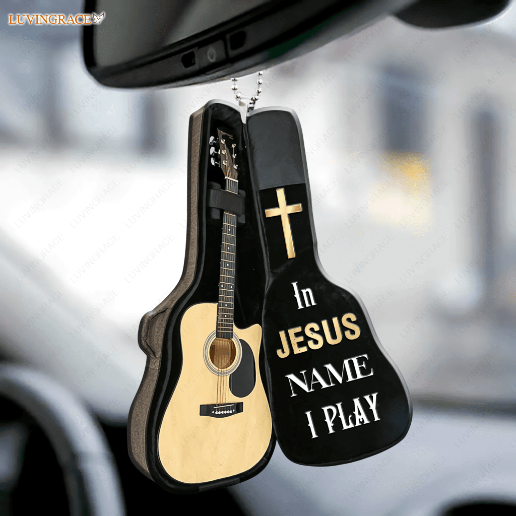 Guitar Bag In Jesus Name I Play Ornament