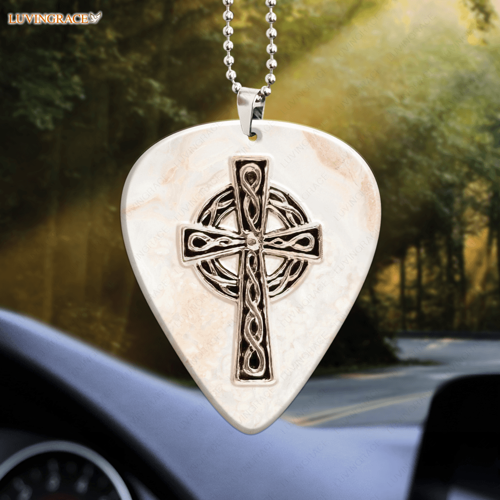 Guitar Pick Celtic Cross Ornament