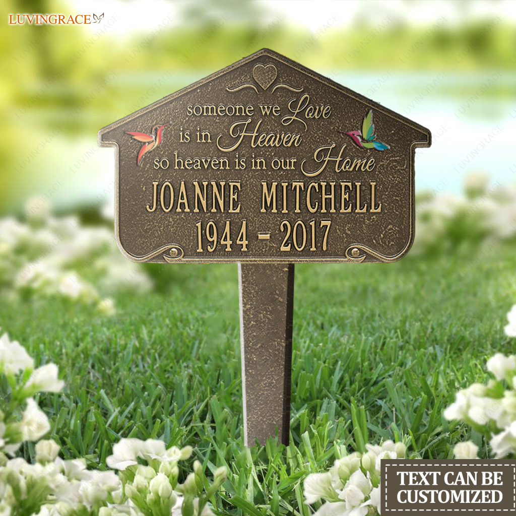 Heaven Is In Our Home Personalized Memorial Plaque Stake