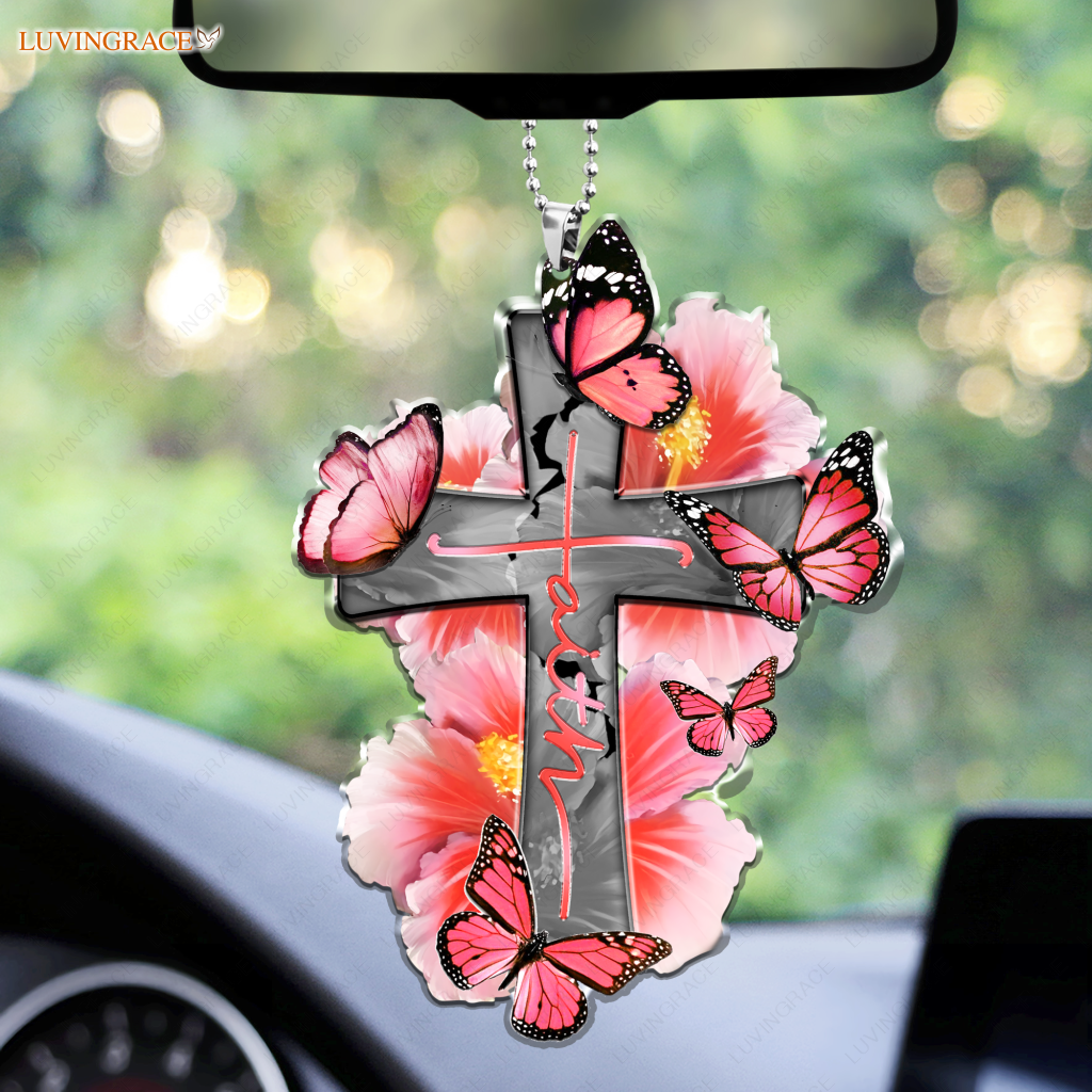 Hibicus Faith Butterfly Ornament