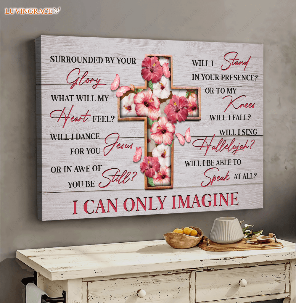 Hibiscus Cross Will I Be Able To Speak Wall Art