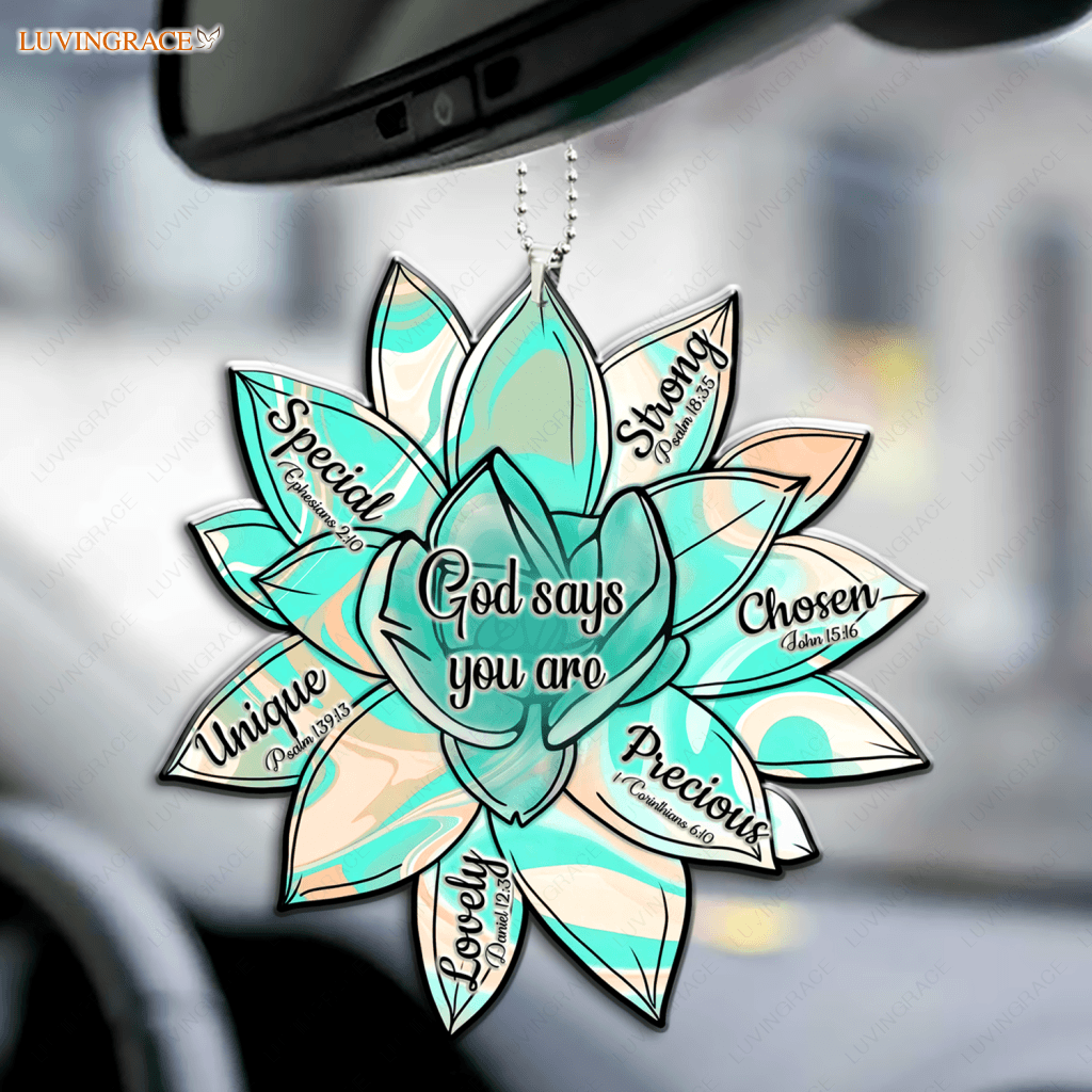 Hologram Echeveria Succulent God Says You Are Ornament