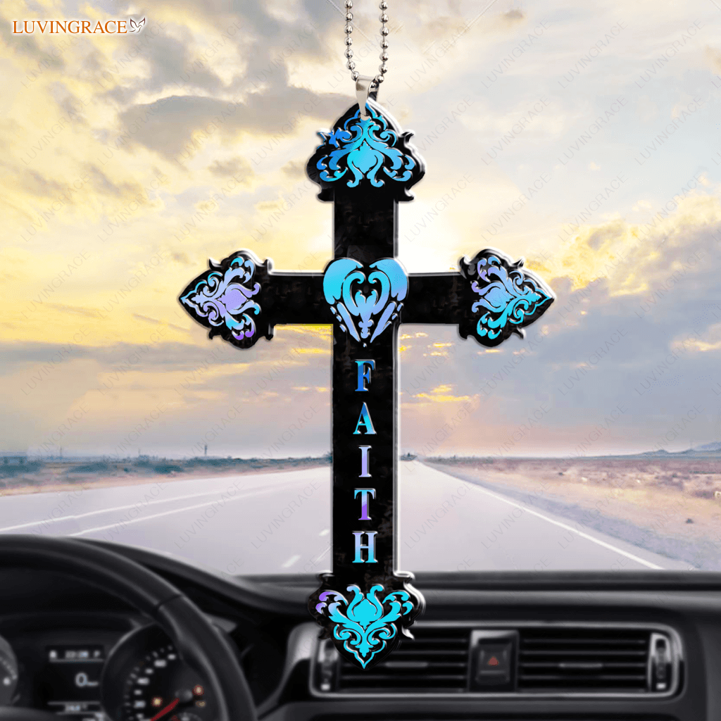 Hologram Faith Cross Ornament