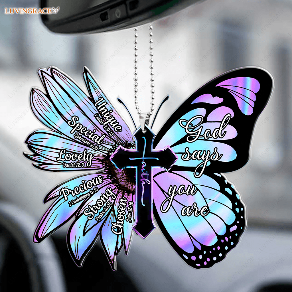 Hologram Flower Wings God Says You Are Ornament