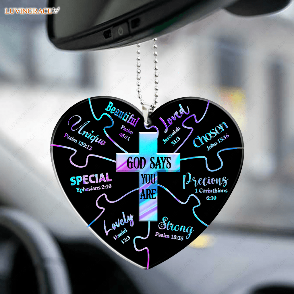 Hologram Heart Puzzle Ornament